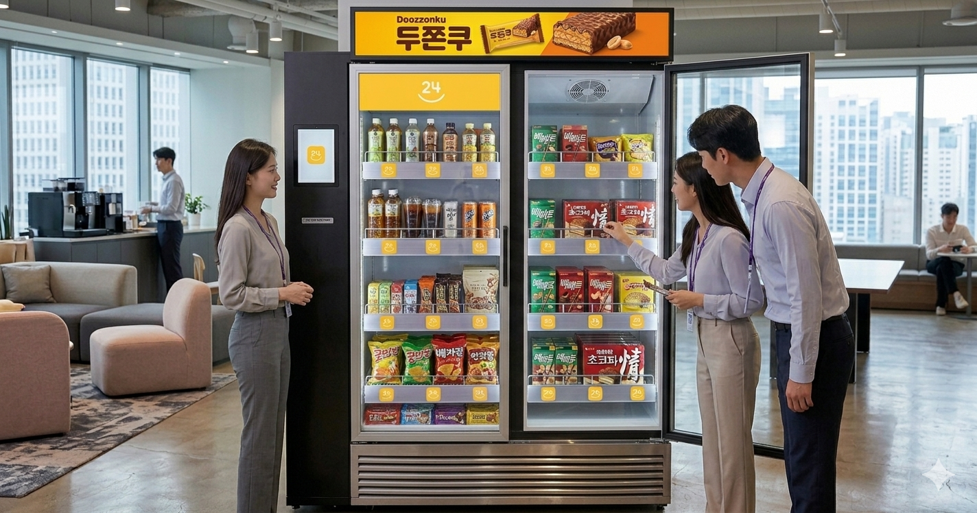오피스 휴게공간에 설치된 FutureGate AI 무인매대
